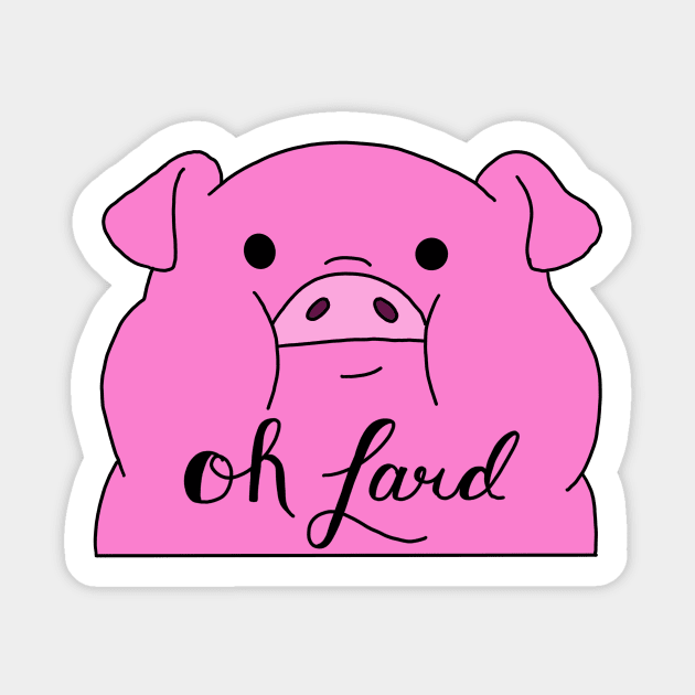 Oh Lard Pig Sticker by maddie55meadows